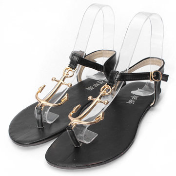 Métal pirates ancrage t sangle bascule de sandales boucle